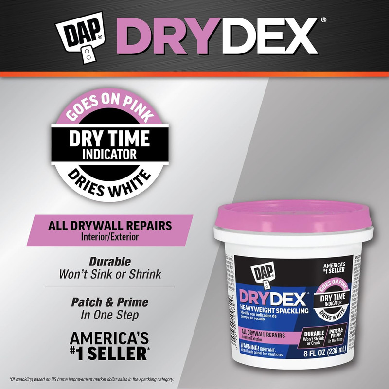 Drydex Dry Time Indicator Spackling, Pink/White, 8 Oz (7079812328) gallery