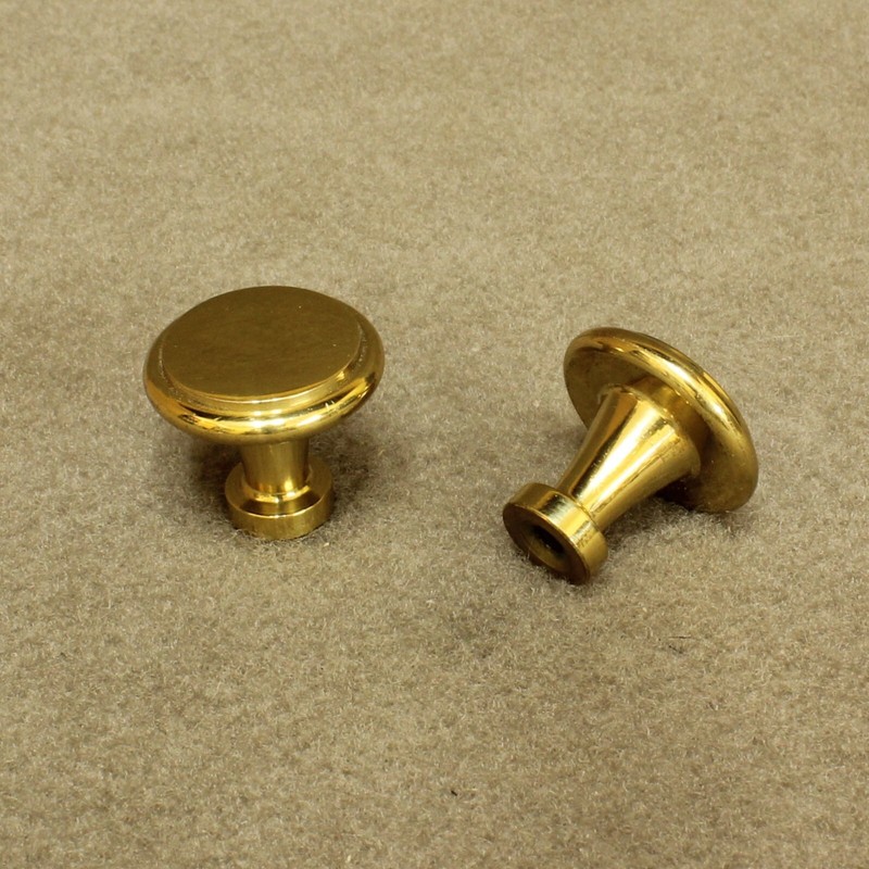 (8) Colonial Bronze # 138-3, solid polished brass cabinet pulls
