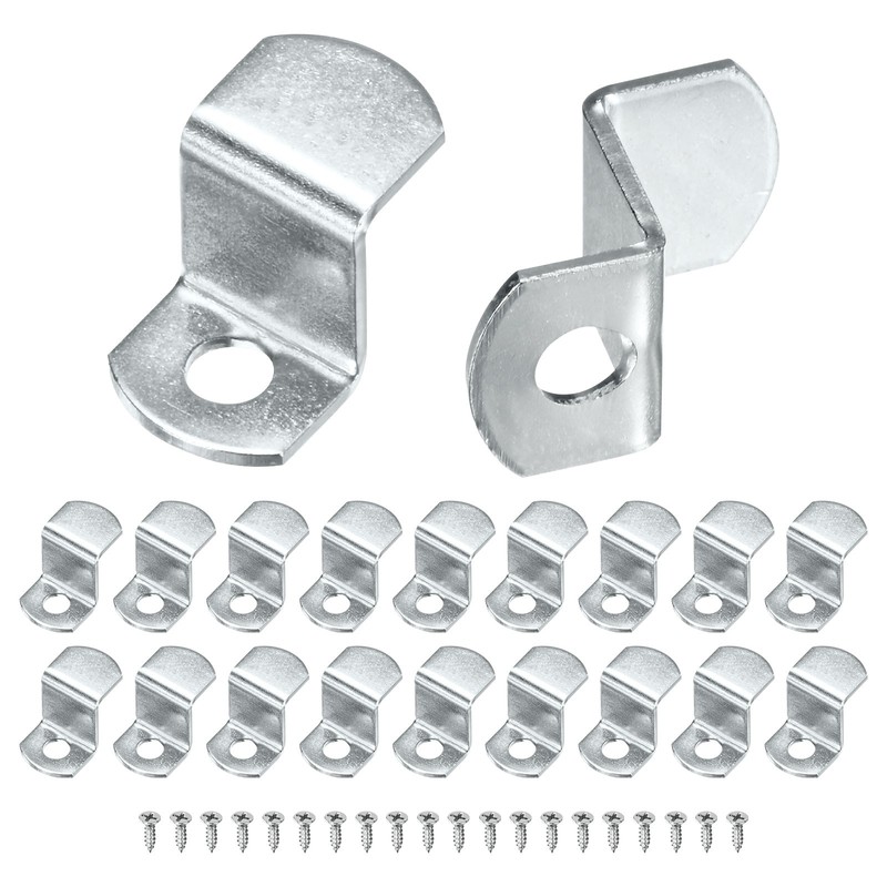 20Pcs 0.79″x0.52″ Offset Canvas Frame Clips 0.48″ [Silver]