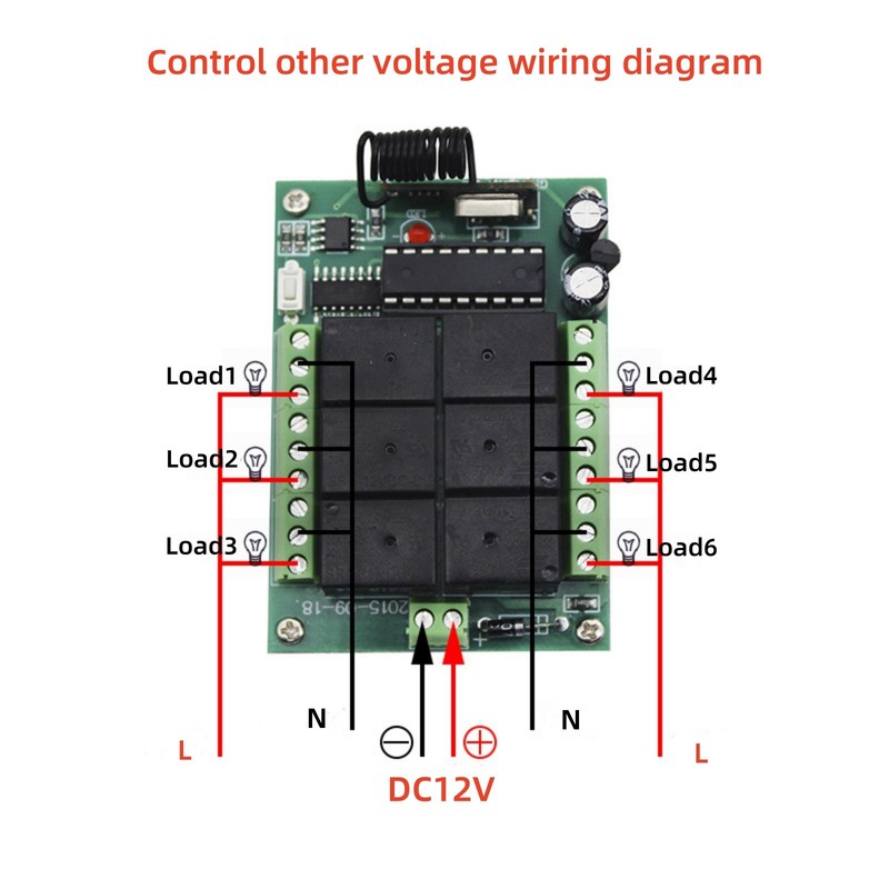 6CH Channel Relay RF Wireless Remote Control Switch Transmitter Receiver Set gallery