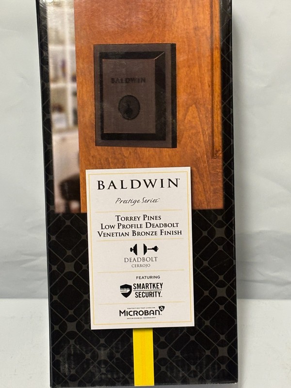 Baldwin Prestige Deadbolt Lock SmartKey Venetian Bronze