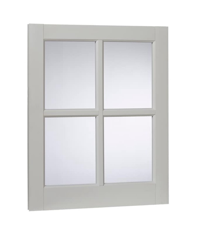 Project Source Barn Sash Fixed Rectangle Vinyl Window Grid White 20”x 25” gallery