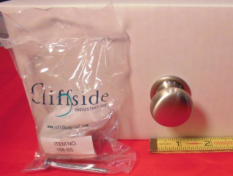 10 pack: Cliffside 158-SS: Stainless Steel: Solid Brass 1-1/8″ Cabinet Knob, NEW