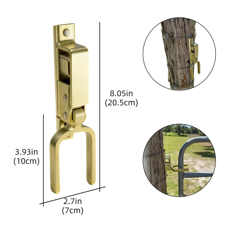2Pcs Heavy Duty Instant Locking Gate Latch One-Hand Use for Farm Ranch Backyard gallery