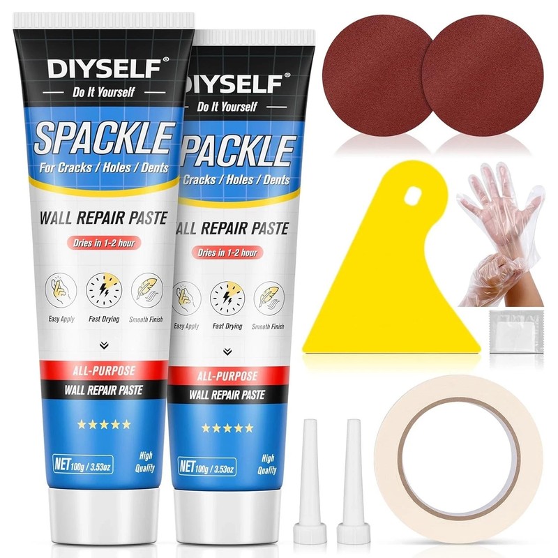 Drywall-Repair-Kit-Fast-Drying, Wall Mending Agent, 9 Pack Spackle Wall Repair