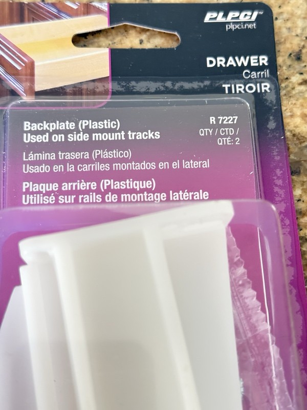 Rear Drawer Track Socket Bracket Side Mounted Drawer Rails Replacement Parts