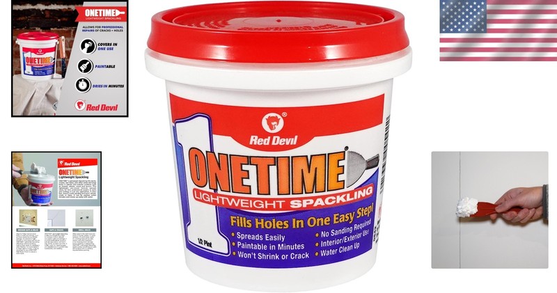 Professional-Grade ONETIME Spackling Paste - Quick 30 Min Drying Time, 8 Oz gallery