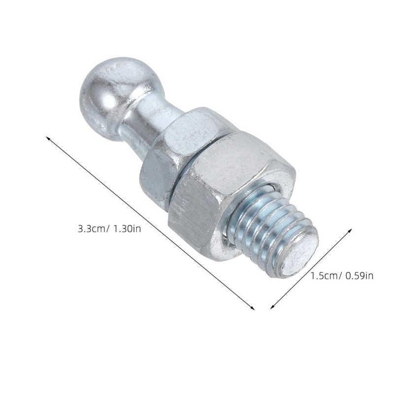 4Pcs Gas Spring Mounting Hardware Ball Stud for Car Silver Galvanized Metal gallery