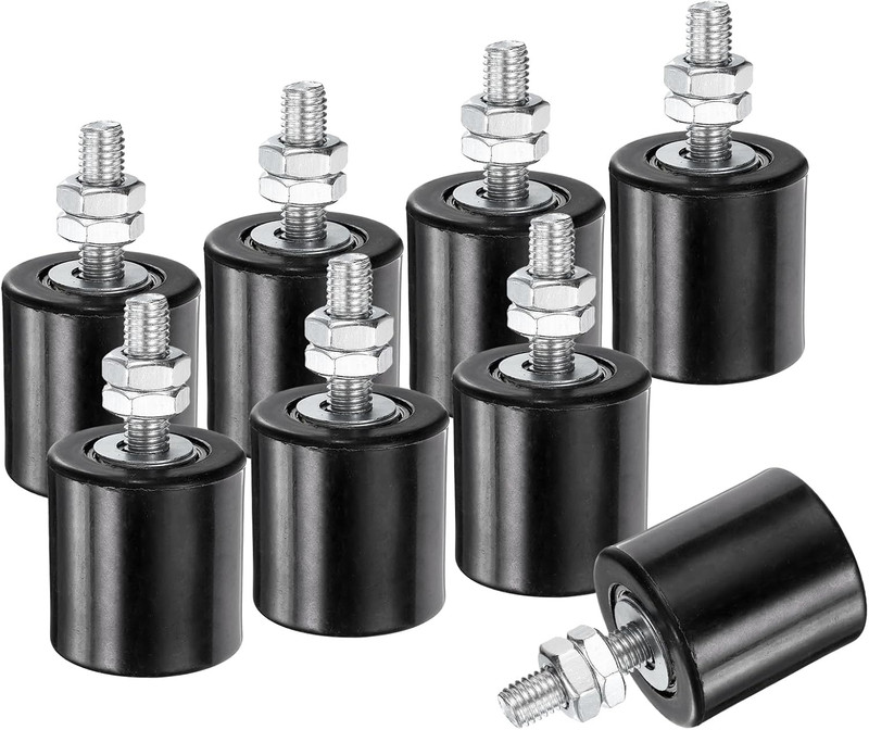 8Pcs Slide Gate Guide Roller, 1.7" Nylon Rollers Gate Support Assembly, Universa gallery