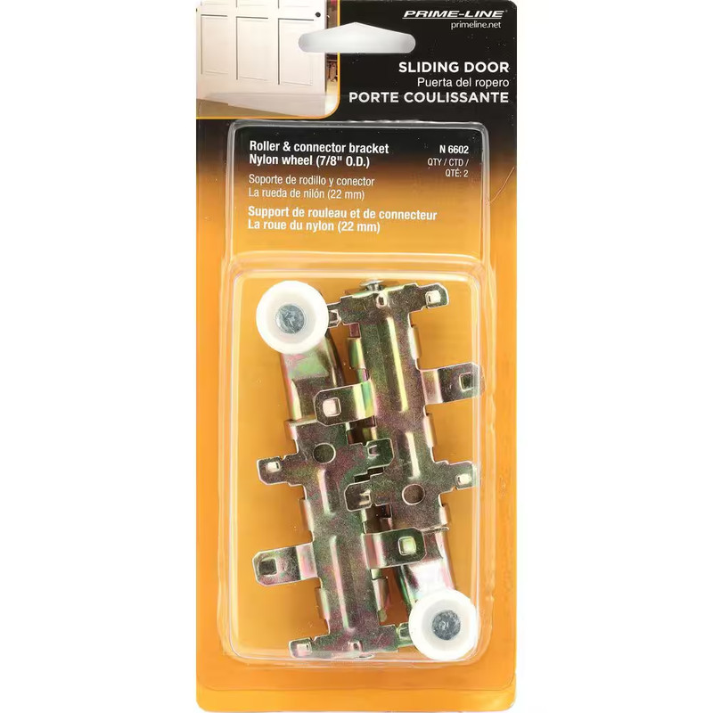 7/8 In., round Edge Nylon Wheel Top Mount Closet Door Roller (2-Pack) gallery