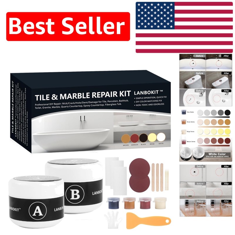 Efficient Shower & Bathtub Repair Kit – 3.7 OZ Color Match for Flawless Finishes