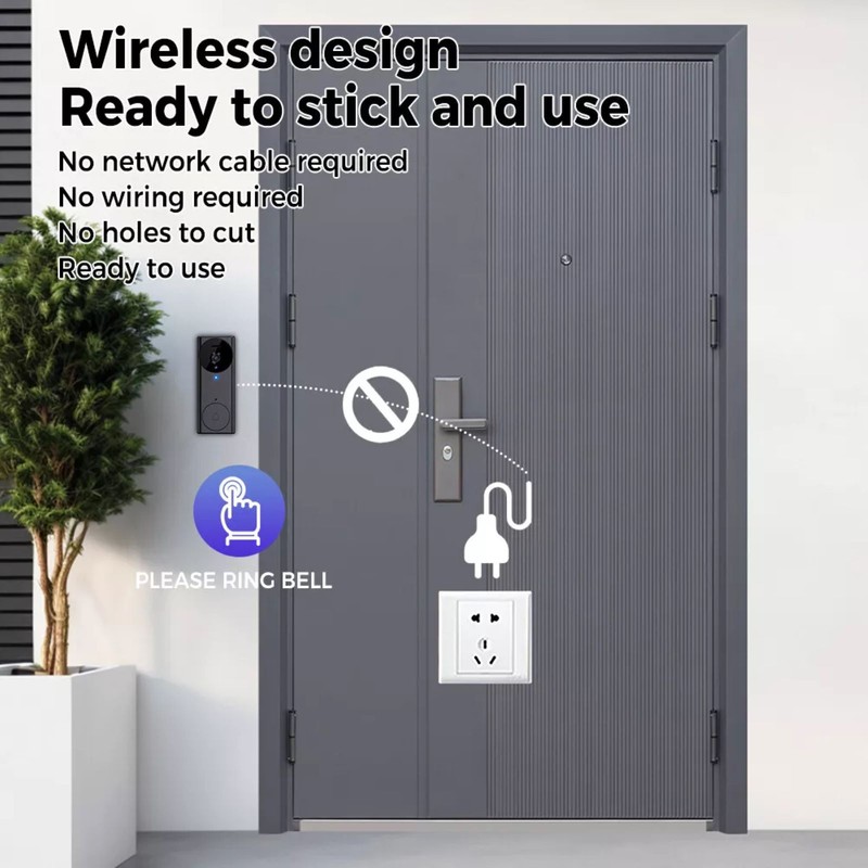 Smart Wireless Doorbell Intercom Video Camera Door Ring Bell For ULooka APP gallery