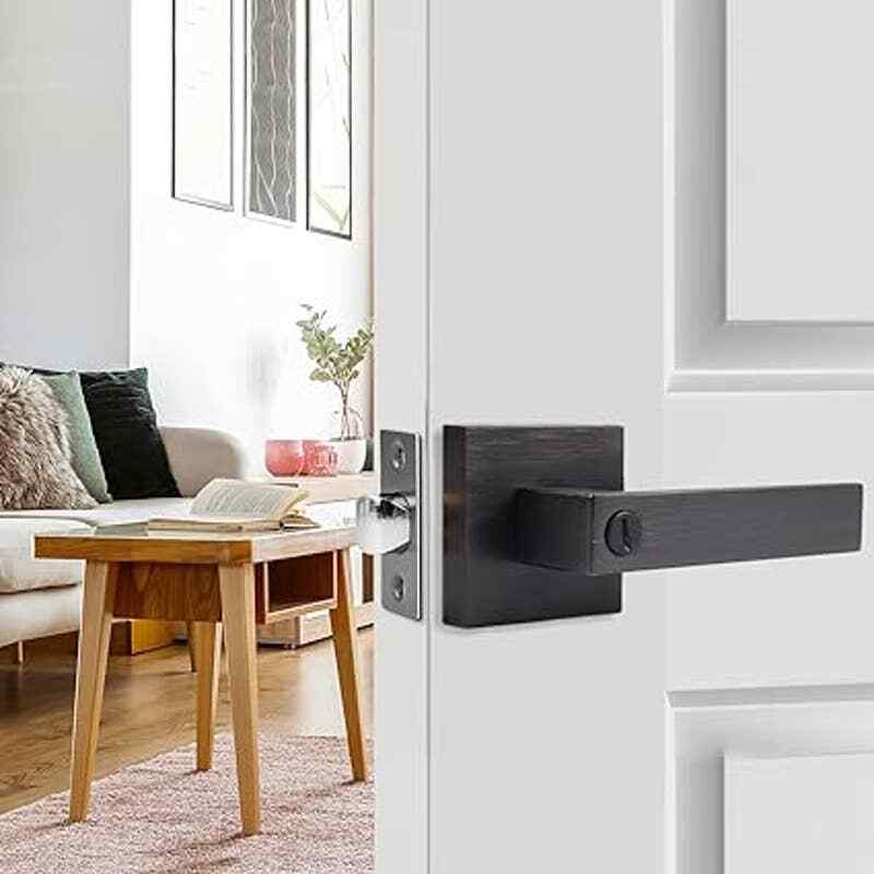 New In Box Golingda Bathroom Door Lock w/ Heavy Duty Door Lever / Brush Bronze