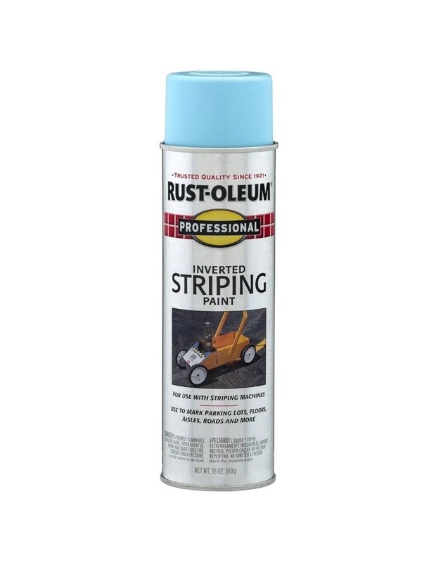 Blue, Rust-Oleum Professional Inverted Striping Paint Spray-2526838, 18 oz