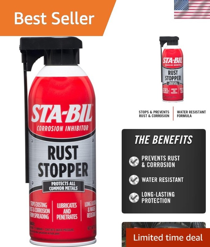Water-Resistant Rust Inhibitor – 13 Fluid Oz Antirust Spray for All Vehicles