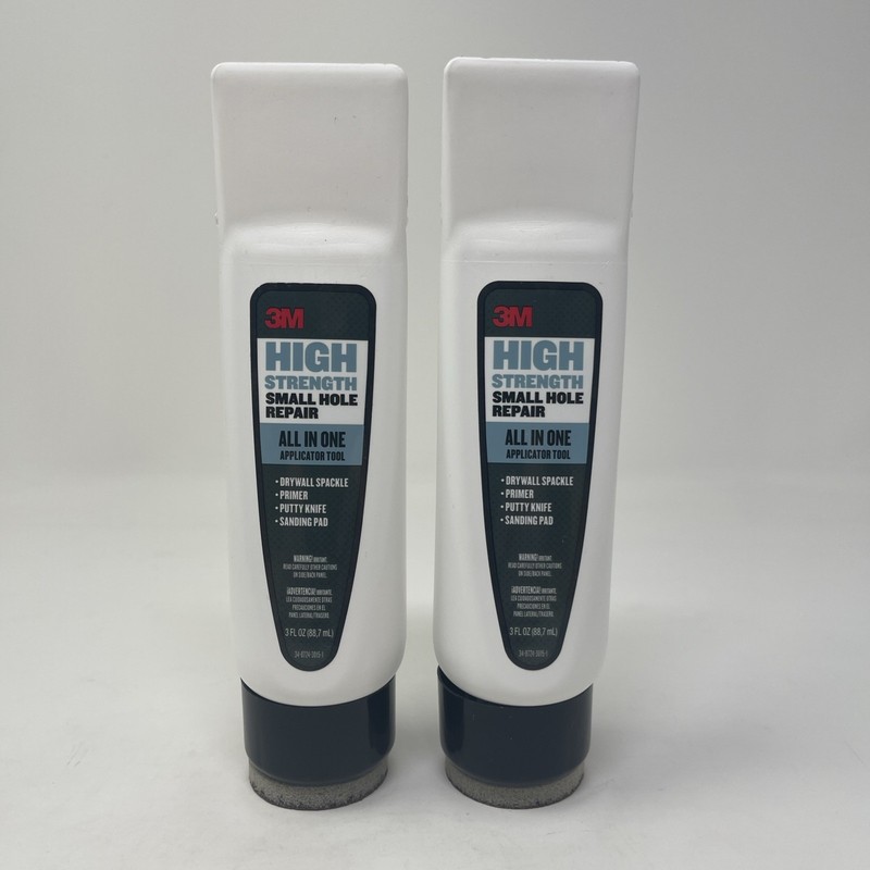 2 Pack – 3M High Strength Small Hole Repair, All in One Applicator Tool Spackle