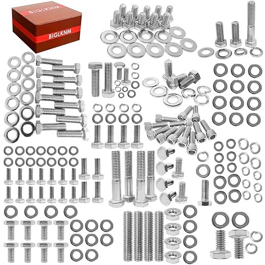 Small Block Engine Hex Bolt Kit Fit for Chevy 265 283 302 305 307 327 350 400; 3