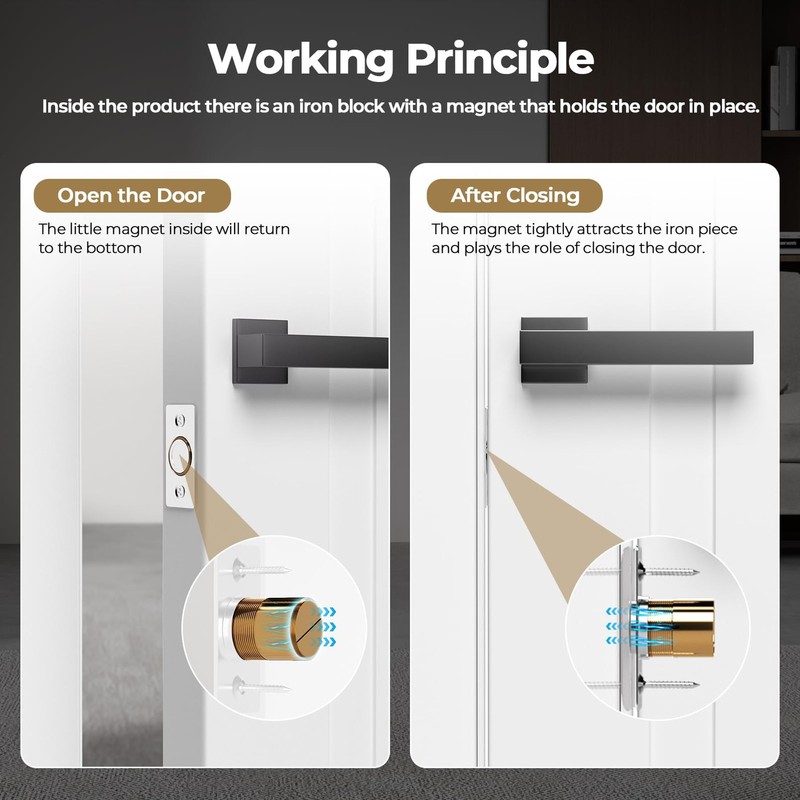 Door Catch Adjustable Strong Magnet 2 Pack Silver Identical Installation gallery