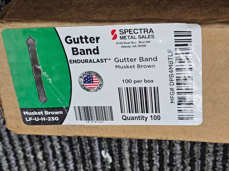 (QTY 100) Spectra DPB4MBTLF Gutter Band Enduralast Musket Brown LF-U-H-230 gallery
