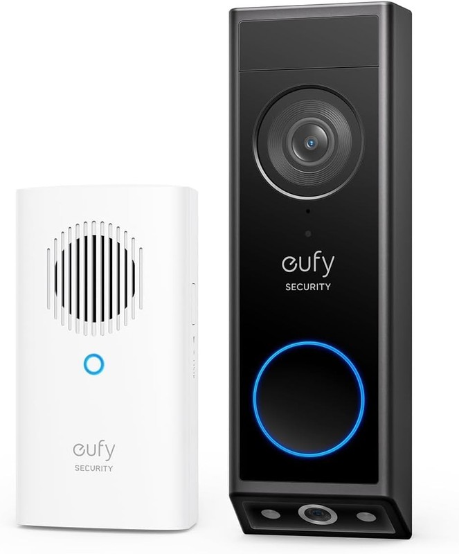 eufy Video Doorbell Dual Cameras E340 With Chime 2K Full HD Color Night Vision
