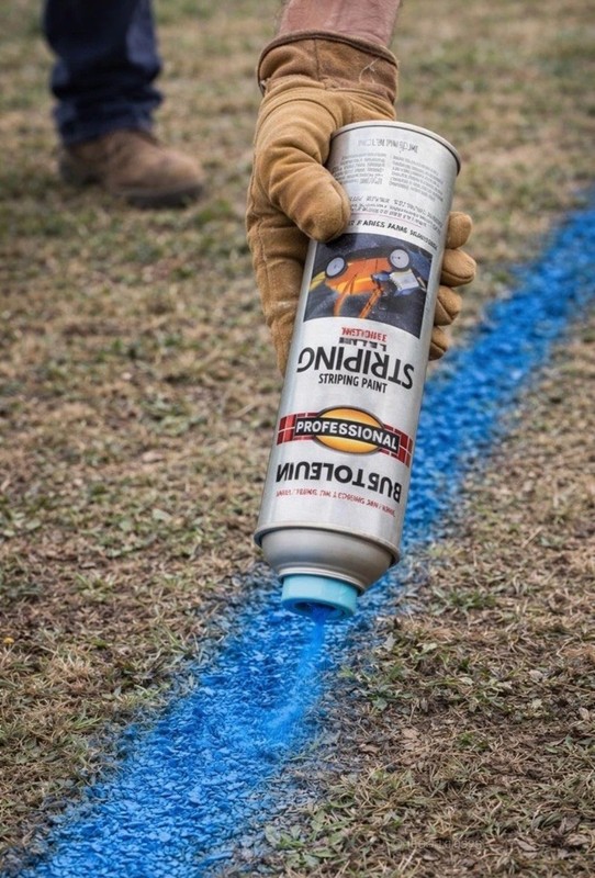 Blue, Rust-Oleum Professional Inverted Striping Paint Spray-2526838, 18 oz gallery