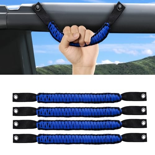 Bronco Grab Handles,4 PCS Grip Handle for Ford Bronco 2021 2022 2023 Blue 4PCS