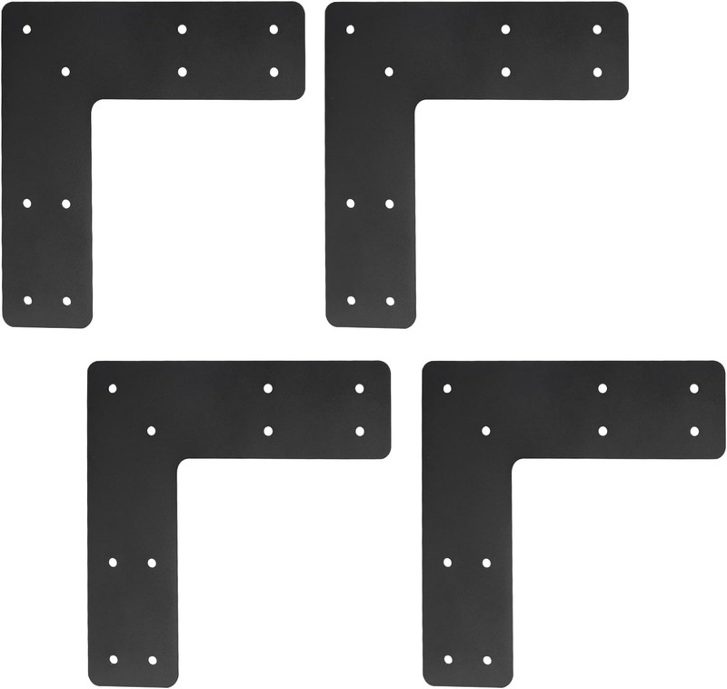L Right Angle Bracket 4Pcs,10X10 Inch Mending Plate Flat Straight Steel L Shape gallery