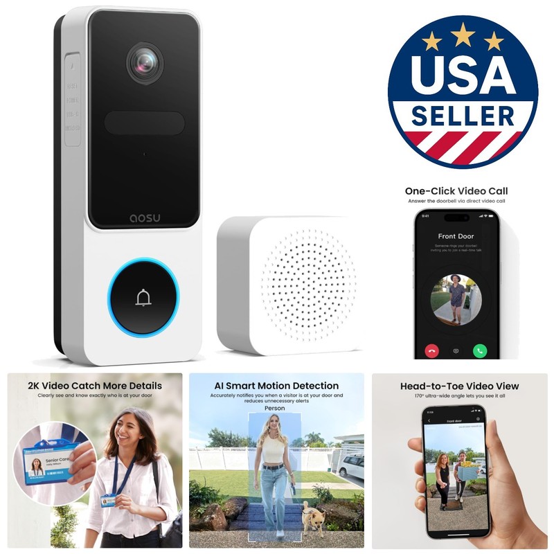 Advanced Wireless Doorbell Camera with Night Vision & Seamless Smart Home Sync