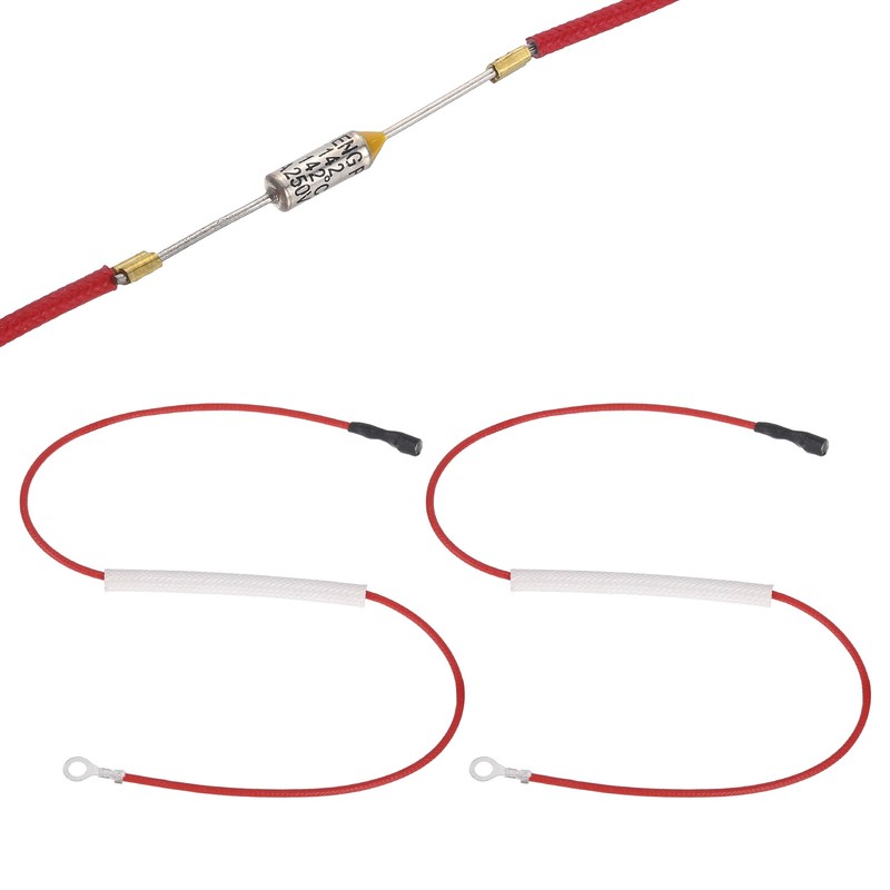 2Pcs 142°C 10A 250V Universal Rice Cooker Thermal Fuse Terminals