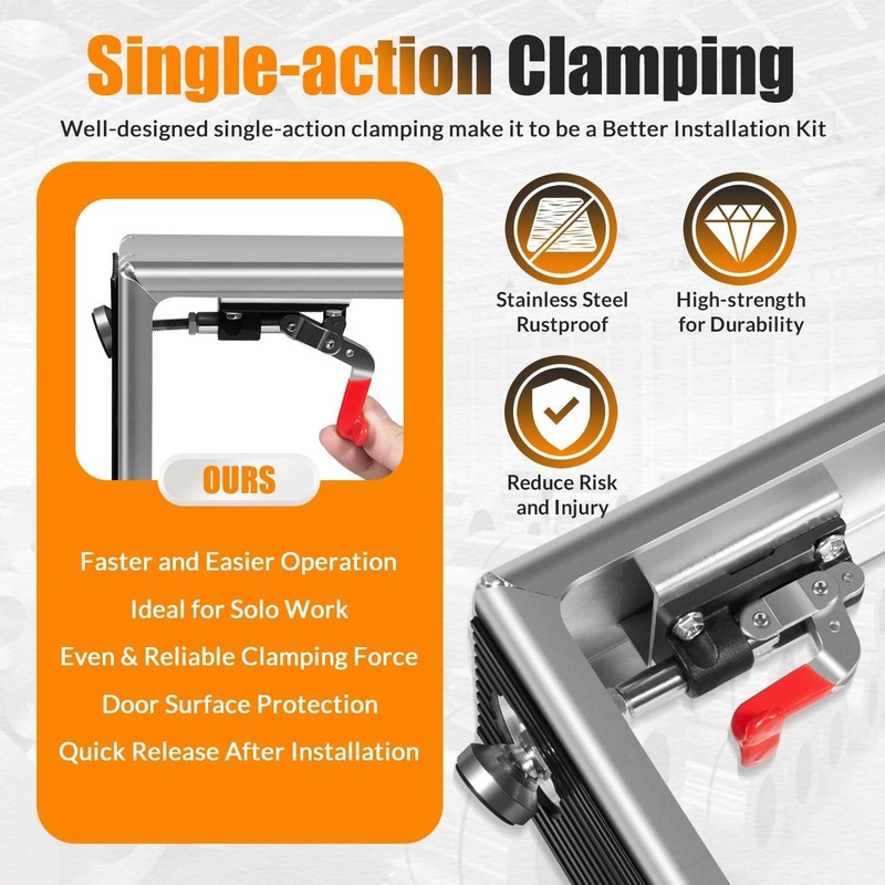 Heavy Door Installation Hardware Tool Kit 500lbs for 1-3/4" & 2-1/4" Doors gallery