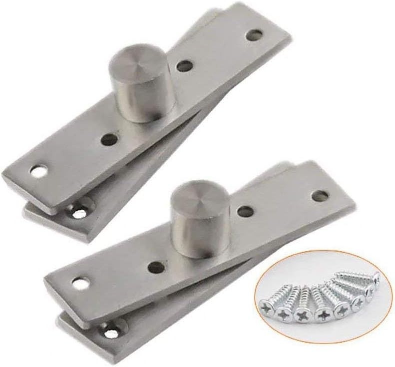 360-Degree Pivot Hinge Set - Durable 304 Stainless Steel for Cabinets, 2PCS gallery