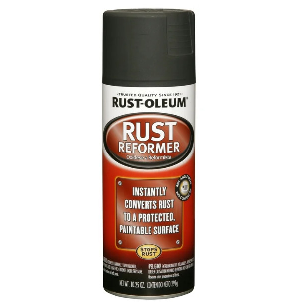 Rust-Oleum Stops Rust Converter Rust Reformer Spray Flat Black Finish 10.25 oz gallery