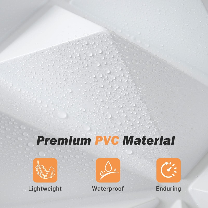 40 Pack 3D Wall Panels PVC Diamond Textured Wall Tiles for DIY Painting Cutting gallery
