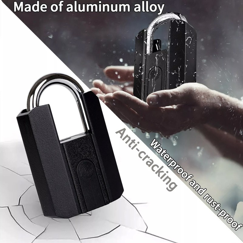 Fingerprint Padlock Waterproof Smart Biometric Thumbprint Lock Locker with APP gallery