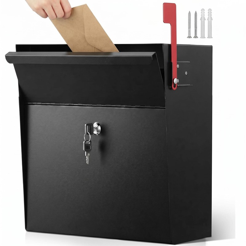 Extra Large Wall Mount Mailboxes for Outside 15.35 x 15 x 7 Inches Locking Se…