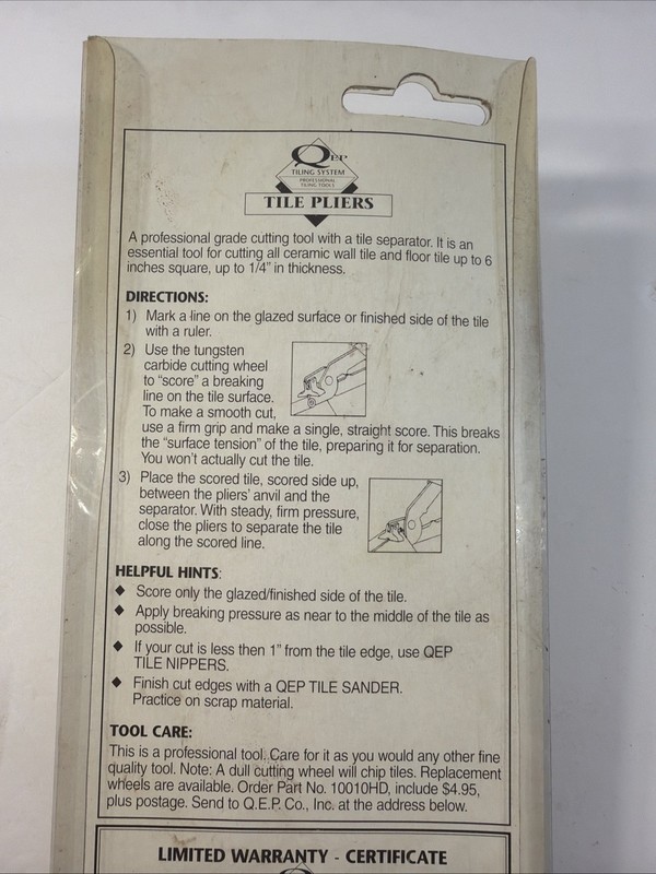 QEP Pro Installation Pliers - Tile Leveling System New Old Stock. gallery