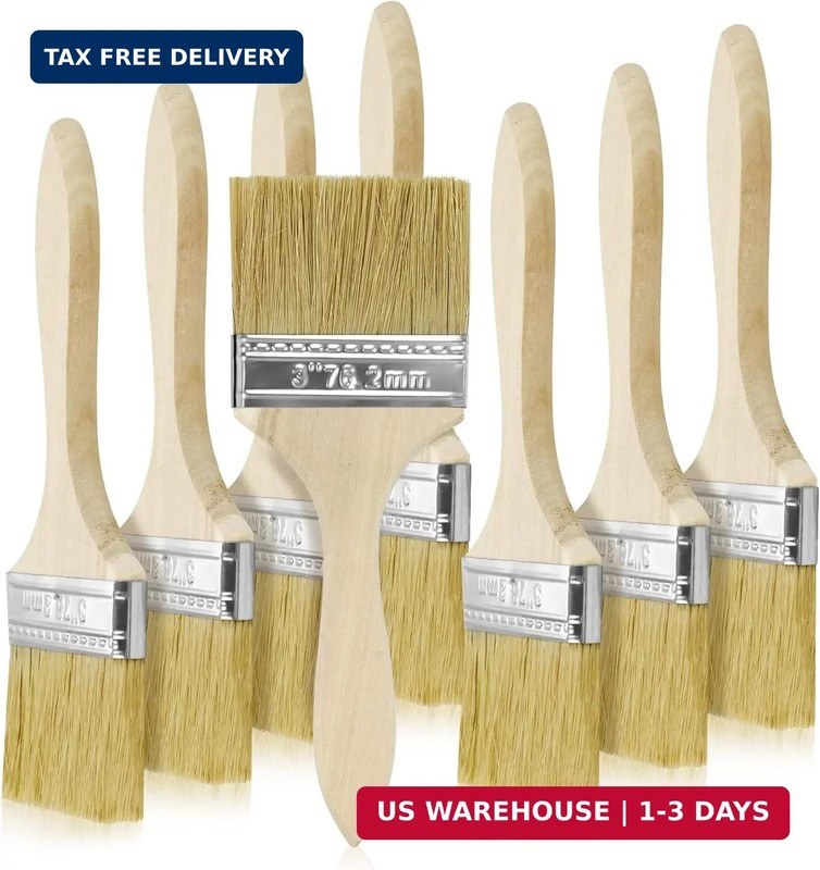 36 Pack 3 Inch Paint Brushes, All-Purpose Chip Brush Set for Painting, Stains, V