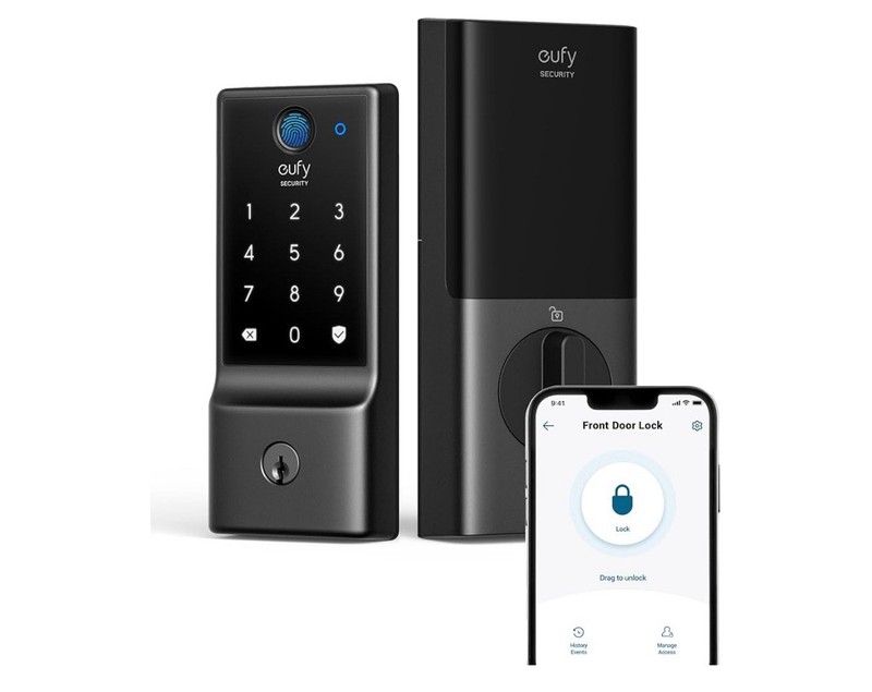 eufy Security Smart Lock C220 Fingerprint Keyless Entry Door Lock Wi-Fi Deadbolt