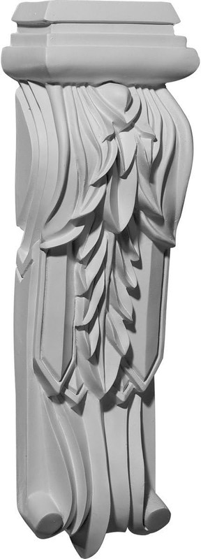 COR04X02X15LF 4 7/8-Inch W X 2 3/4-Inch D X 15 1/4-Inch H Leaf Drop Corbel , Whi