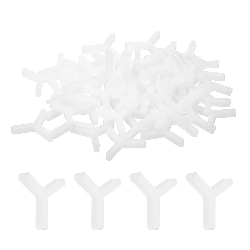 400Pcs Wall Floor Tile Plastic Y Type Spacers Tiling Tools 2.5mm 1/8″ White
