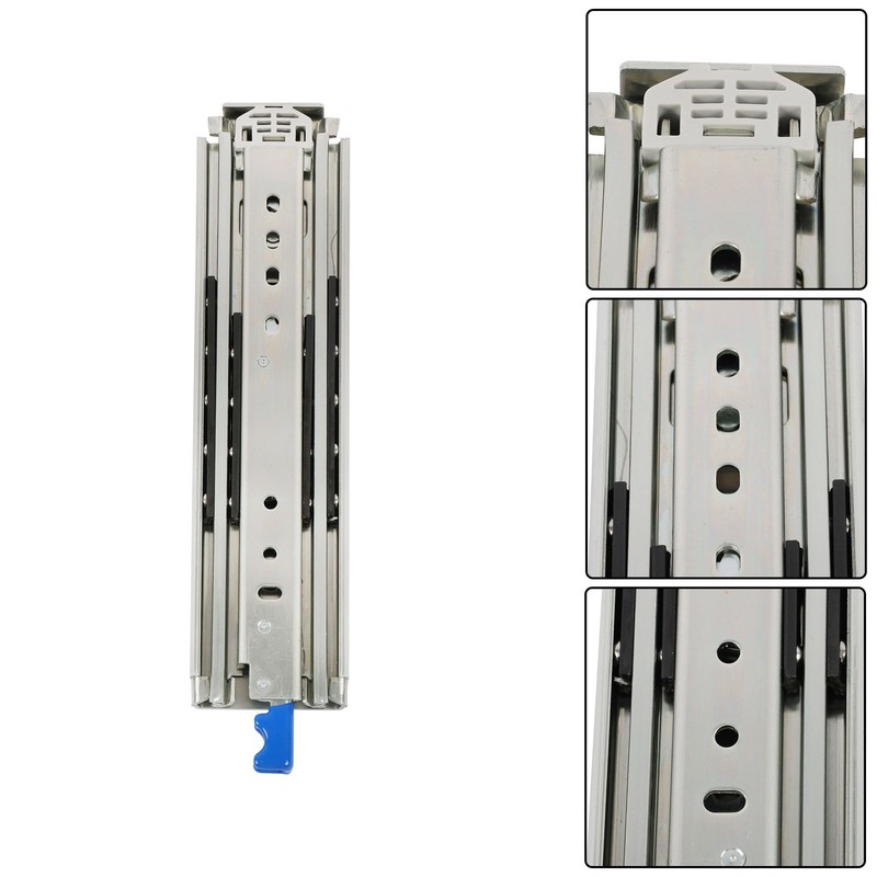 2 × Locking Drawer Slides 12 Inch Full Extension & Lock 500 lb Load Capacity gallery