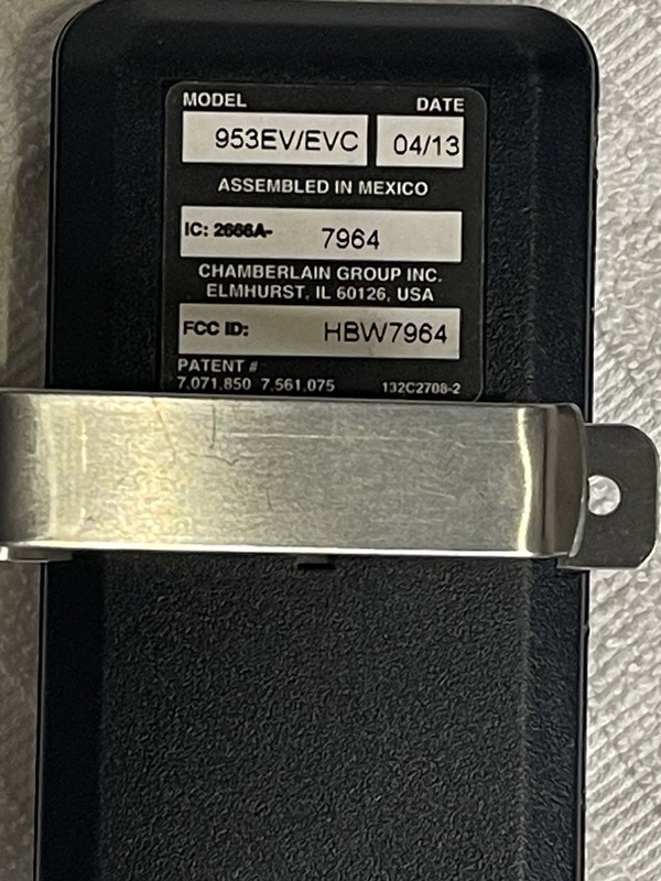 Chamberlain 953EV/EVC (3-Button) Garage Door Gate Opener Remote gallery
