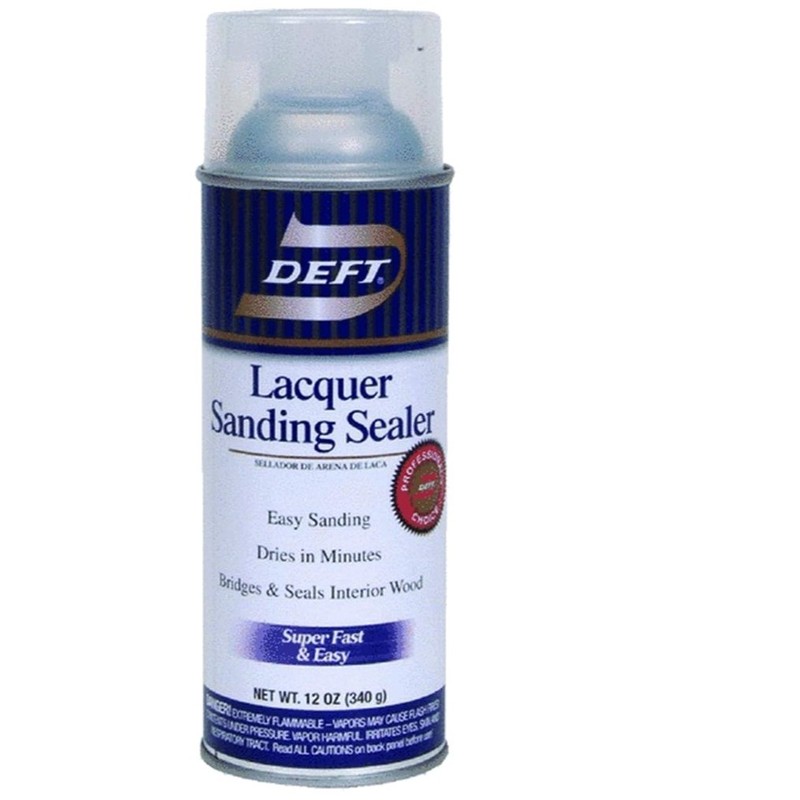 Professional 12-Ounce Lacquer Sanding Sealer Spray, Quick Dry for Wood Projects