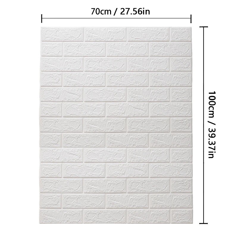 3D Brick Pattern Wall Panels, Waterproof DIY Wallpaper for Home Decor Foam Panel