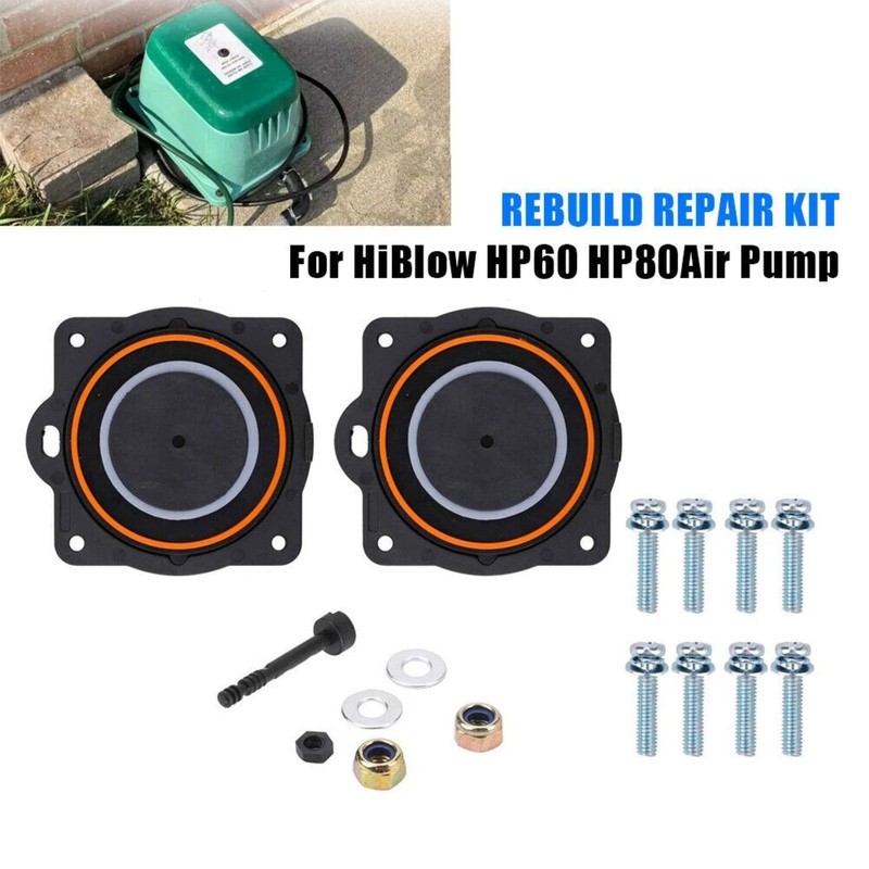 Replacement Diaphragms & Hardware Kit for HiBlow HP60 HP80 Air Pump 80PC000042P gallery