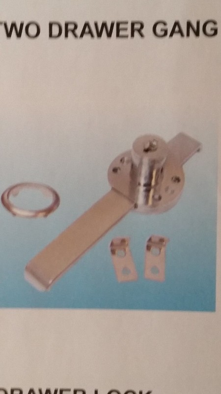 Nickle Plated Two Drawer Gang Lock – Keyed the same N628-110
