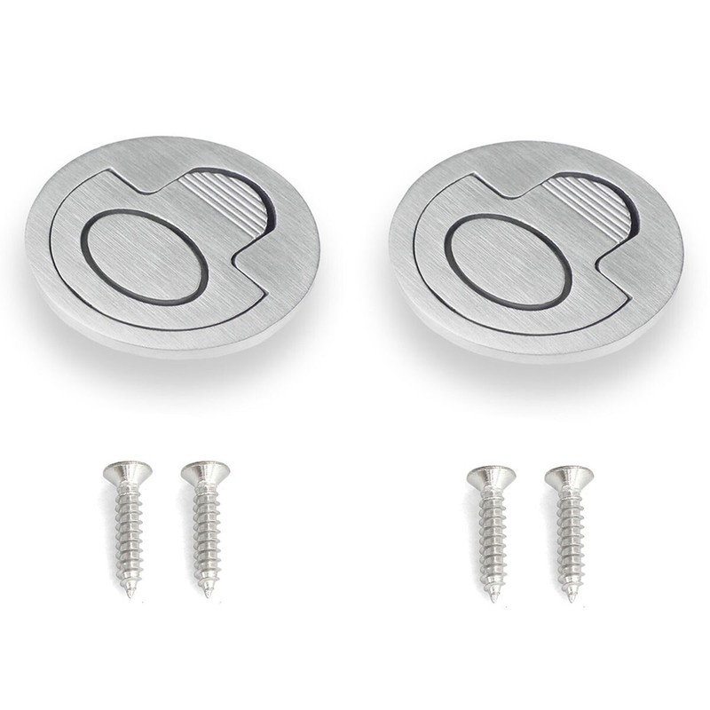 2 Pack-Boat Hatch Locker Flush Lift Pull Ring Handle Pull 304 Stainless steel