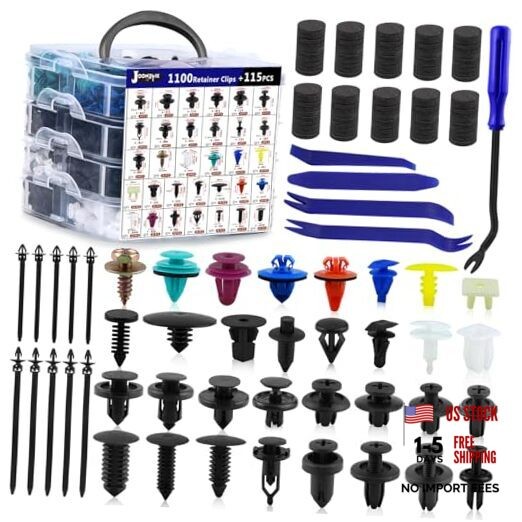 Car Retainer Clips Auto Body Push Pin Fasteners 1215PCS Plastic 1215PCS BLUE