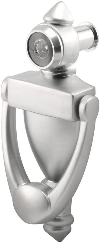 Prime-Line MP4578 Door Knocker and Viewer, 9/16 In. Bore, 160-Degree View Angle,