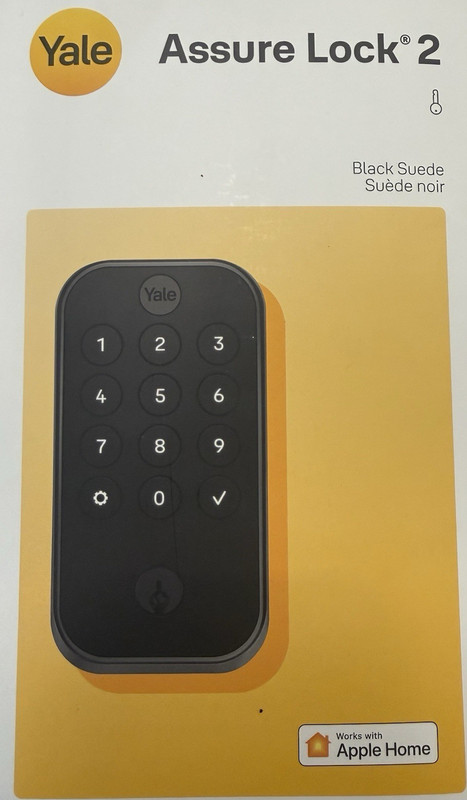 Yale Assure Lock 2 Keypad Smart Lock Bluetooth Apple Home Black Suede